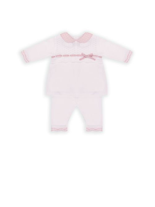Tutina 2 pezzi in cotone MARLU' | EB1019BIANCO MARSALA
